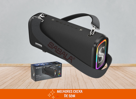 Caixinha de Som Sabala: Caixa de som karaokê com 2 microfones Sabala