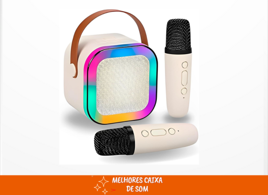 Melhor Caixa de Som Karaokê com 2 Microfones
